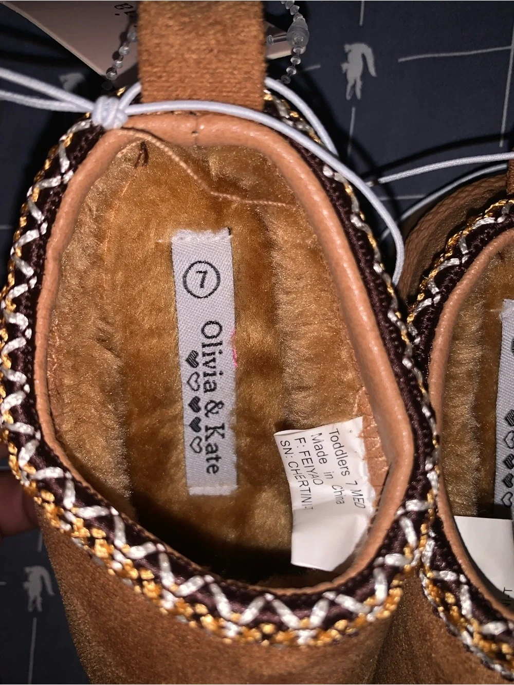Olivia & Kate Platform Slippers Tan Size: 7 Toddler